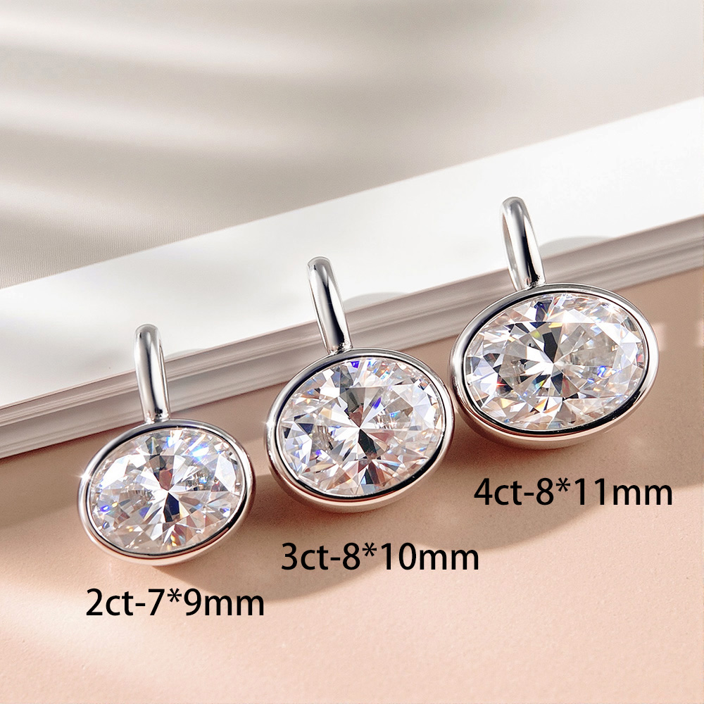 OEVAS 2-4CT Oost-West Ovaal Ge - Bezels Set Pendant recensie en prijs