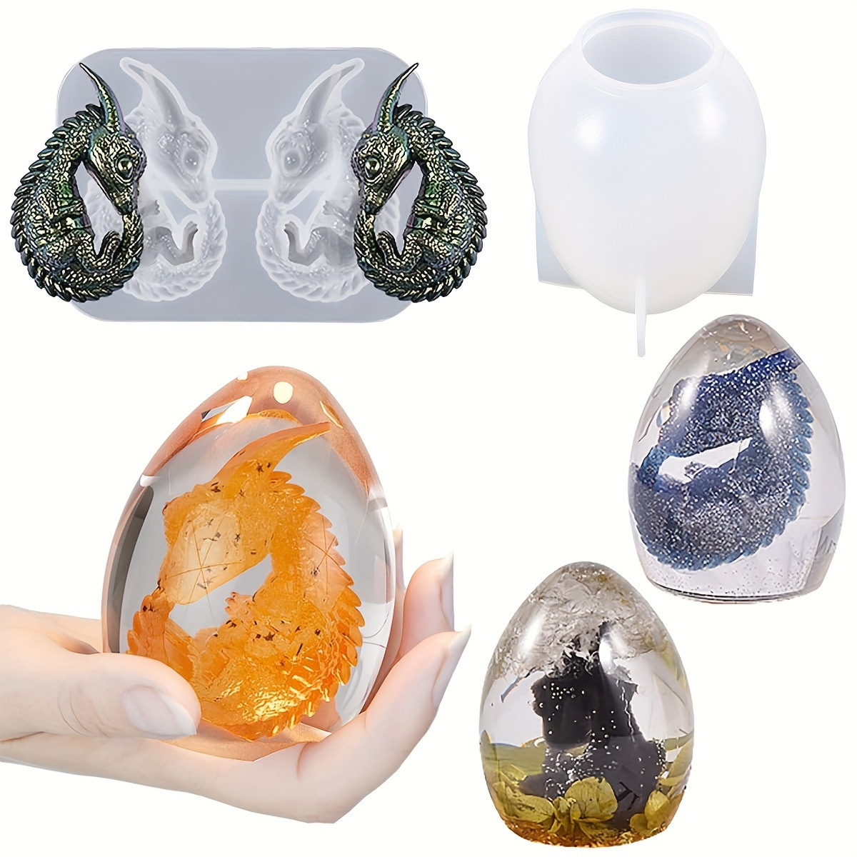 Siliconen drakenei mallen, 2-d - Resin Craft Ideas recensie en prijs